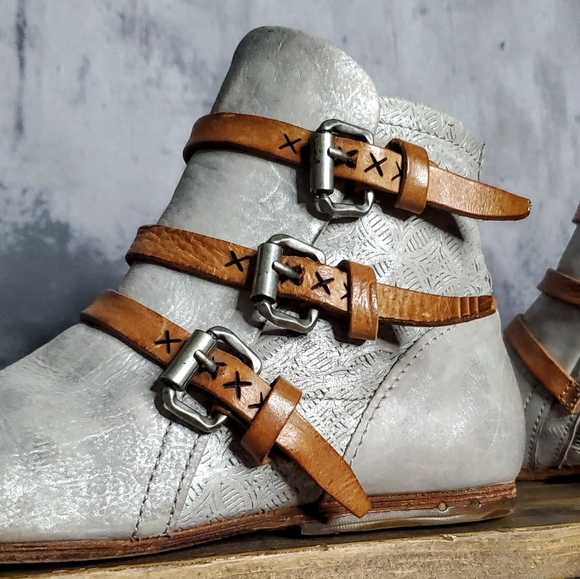 A.S.98 Milosh limited release pearl gray leather boots, size 7 - 7.5 - Picture 13 of 14